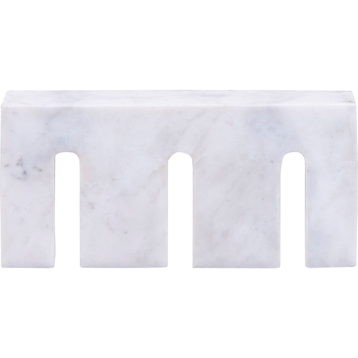 Curva Genuine Marble Decorative Object — White