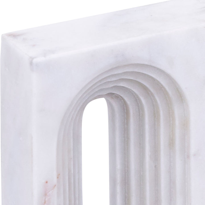 Curva Genuine Marble Decorative Object — White