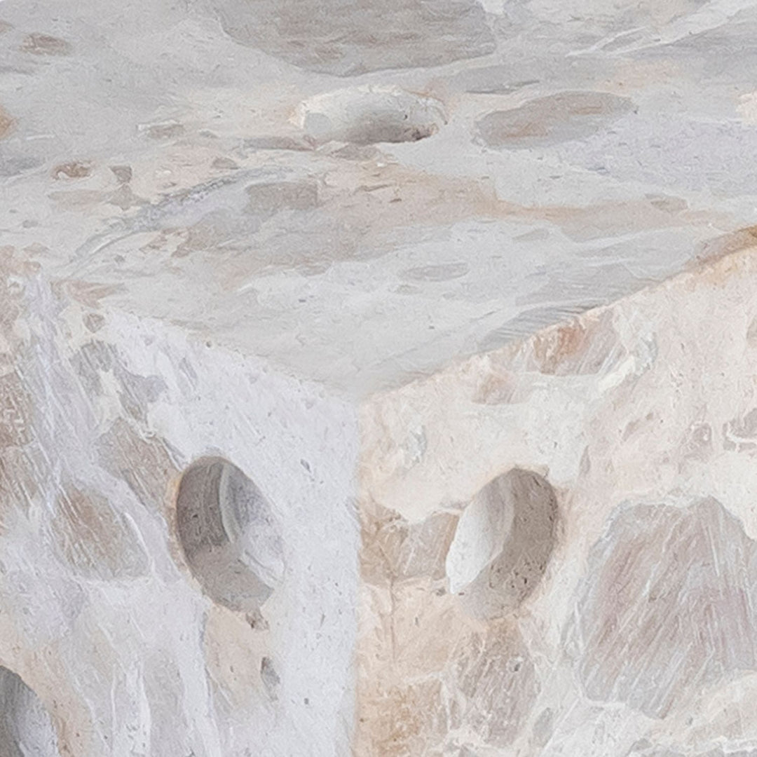 Dice Genuine Marble Decorative Dice — Beige