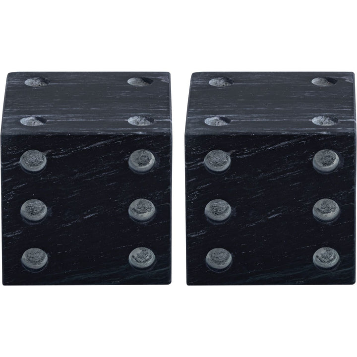 Dice Genuine Marble Decorative Dice — Black