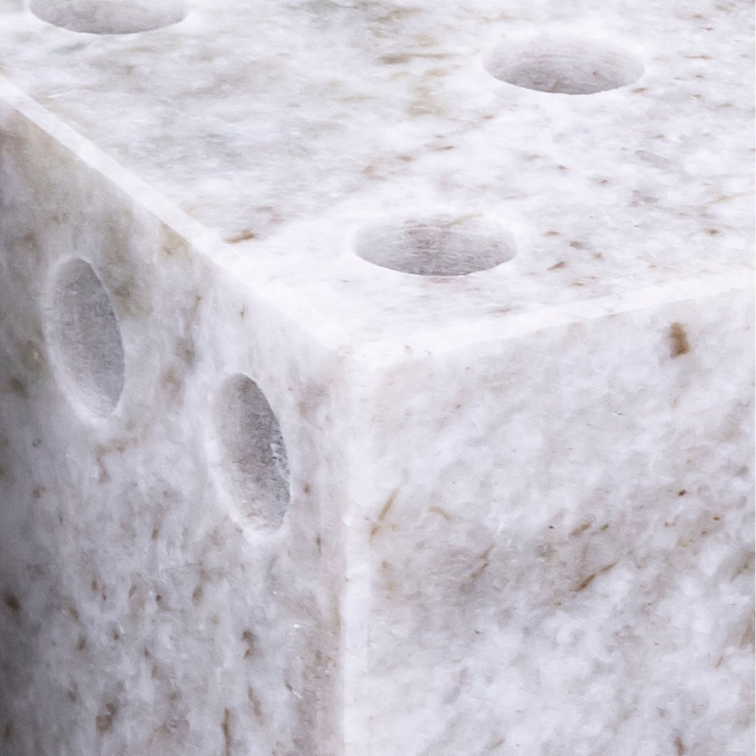Dice Genuine Marble Decorative Dice — Brown