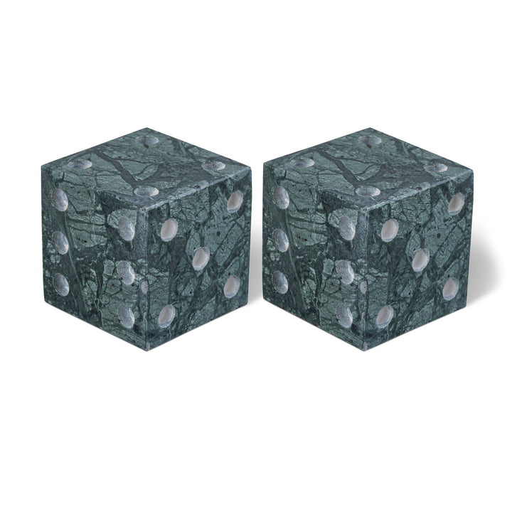 Dice Genuine Marble Decorative Dice — Green