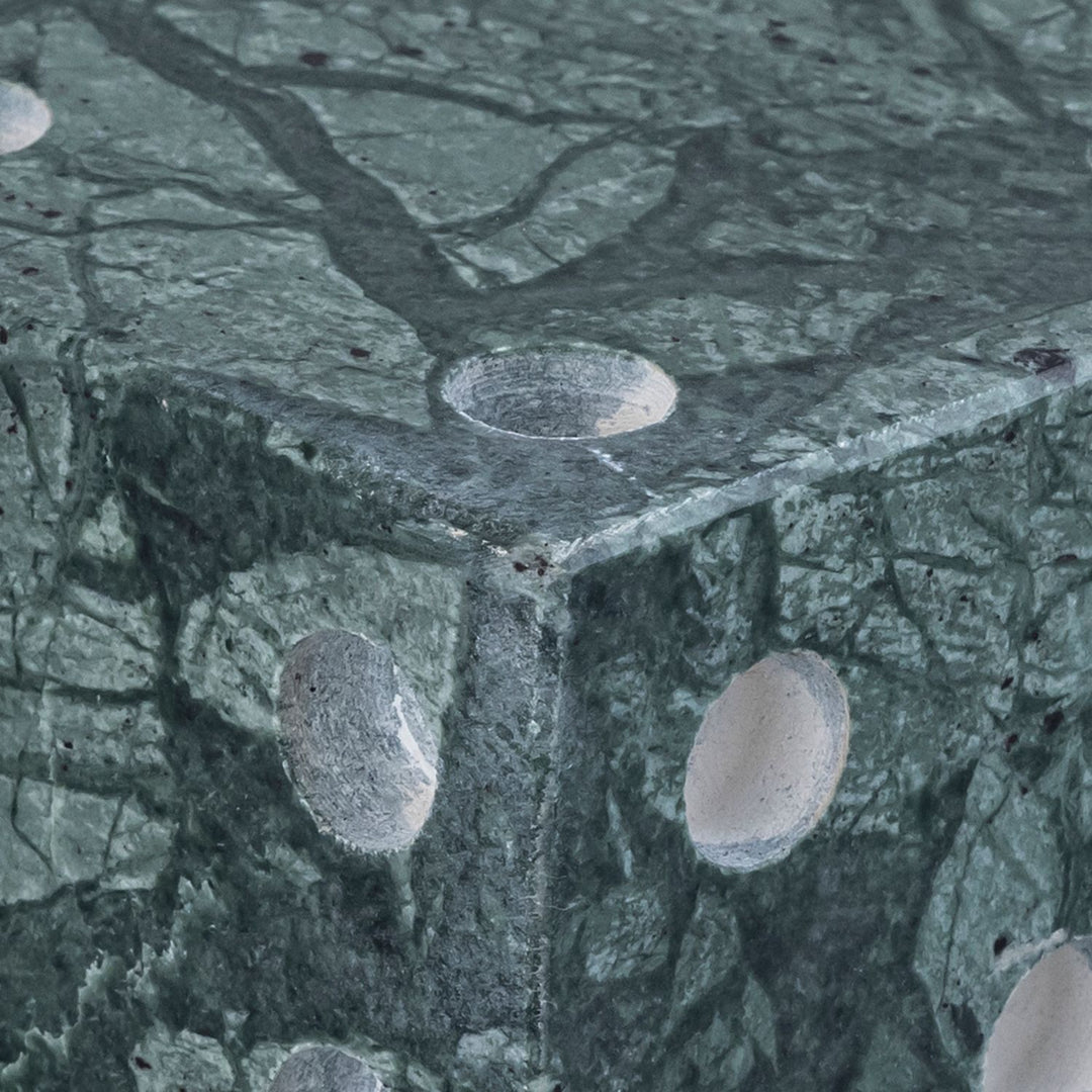 Dice Genuine Marble Decorative Dice — Green