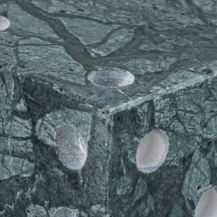 Dice Genuine Marble Decorative Dice — Green