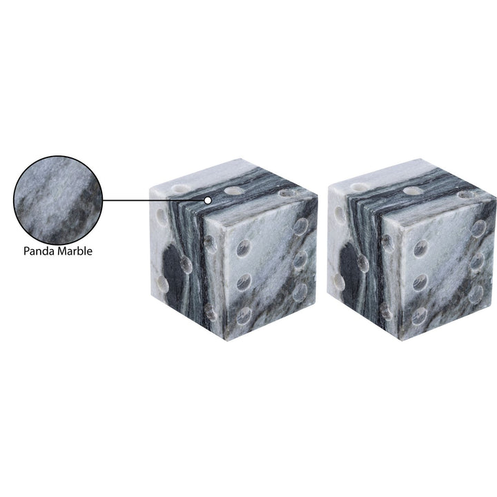 Dice Genuine Marble Decorative Dice — Panda