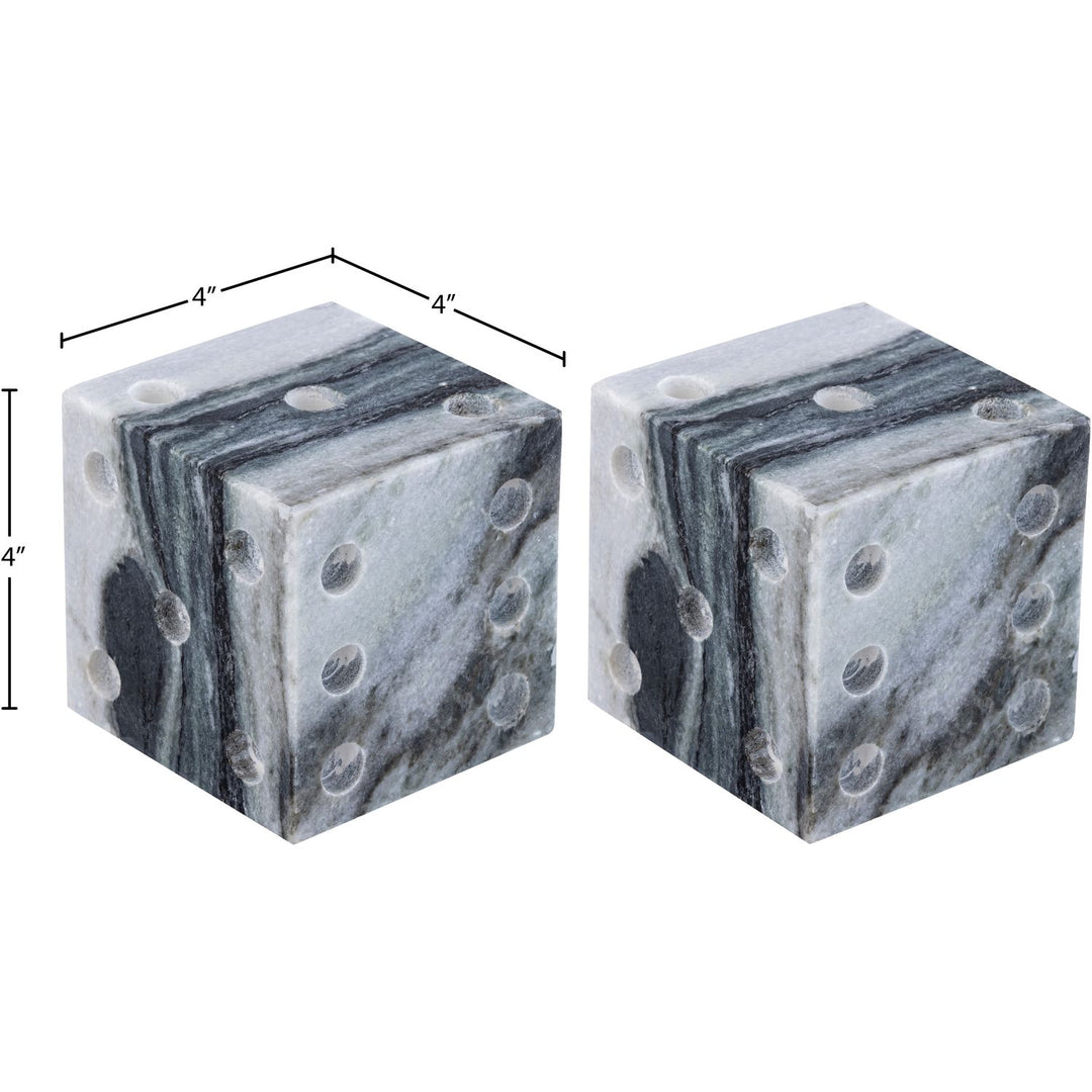 Dice Genuine Marble Decorative Dice — Panda