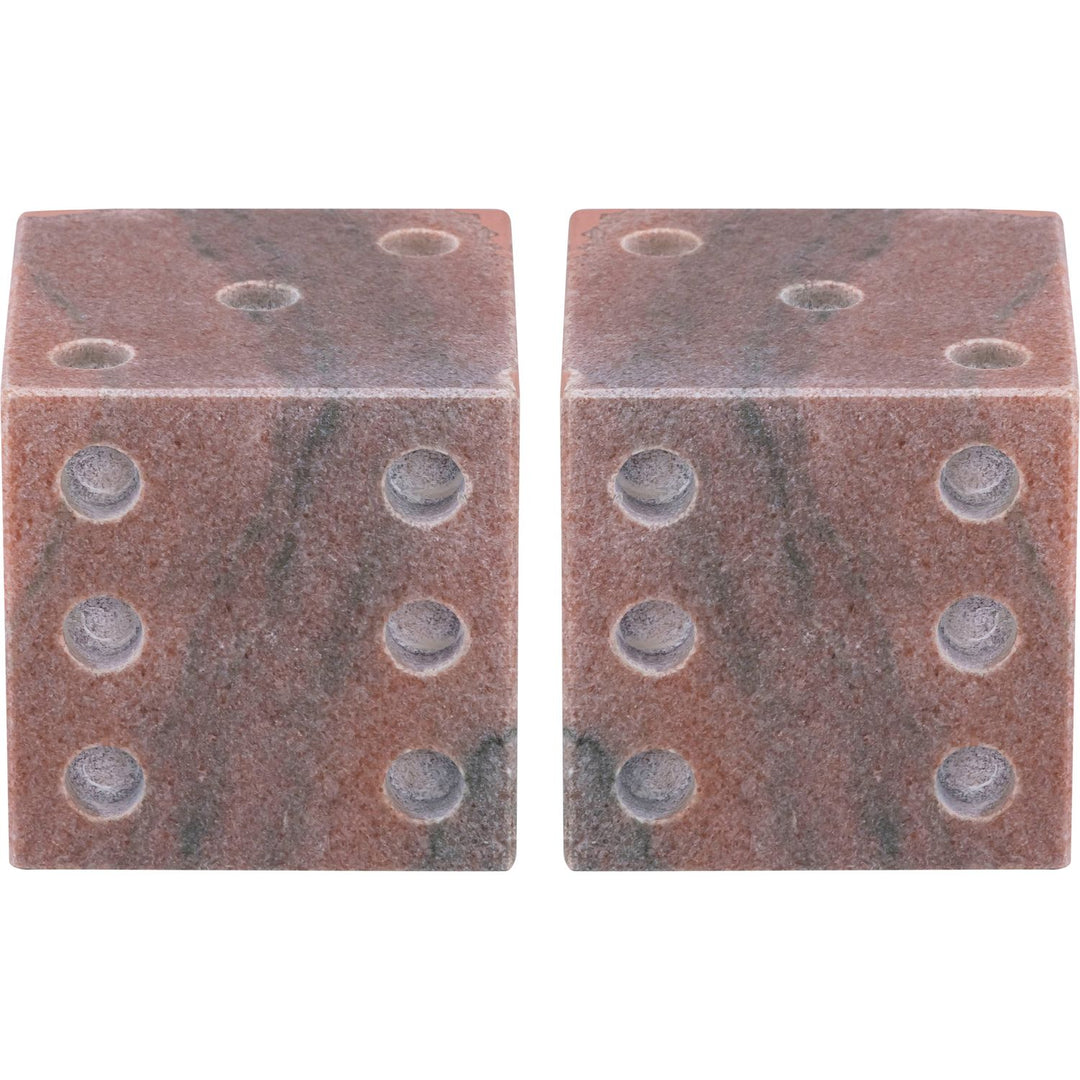 Dice Genuine Marble Decorative Dice — Pink