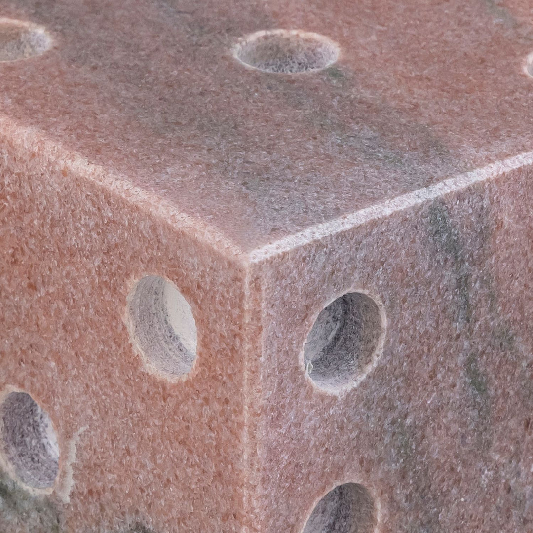 Dice Genuine Marble Decorative Dice — Pink