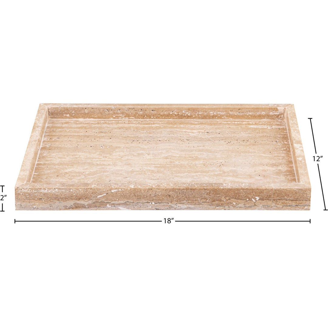 Barletta Natural Rectangular Travertine Tray