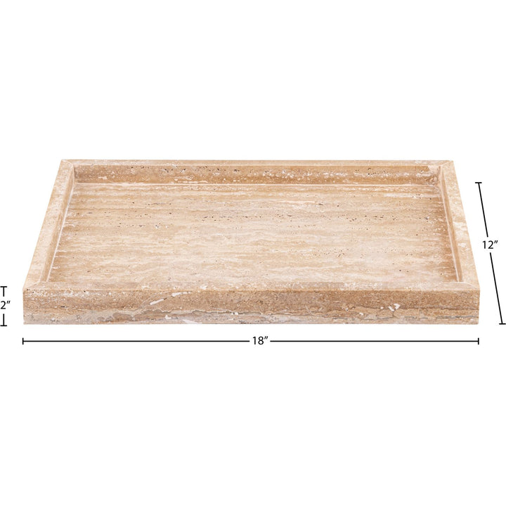 Barletta Natural Rectangular Travertine Tray