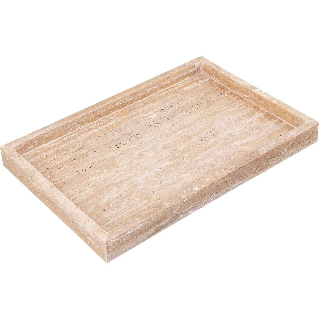 Barletta Natural Rectangular Travertine Tray