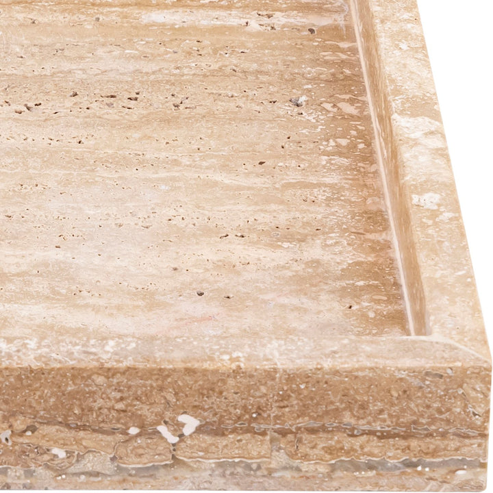 Barletta Natural Rectangular Travertine Tray
