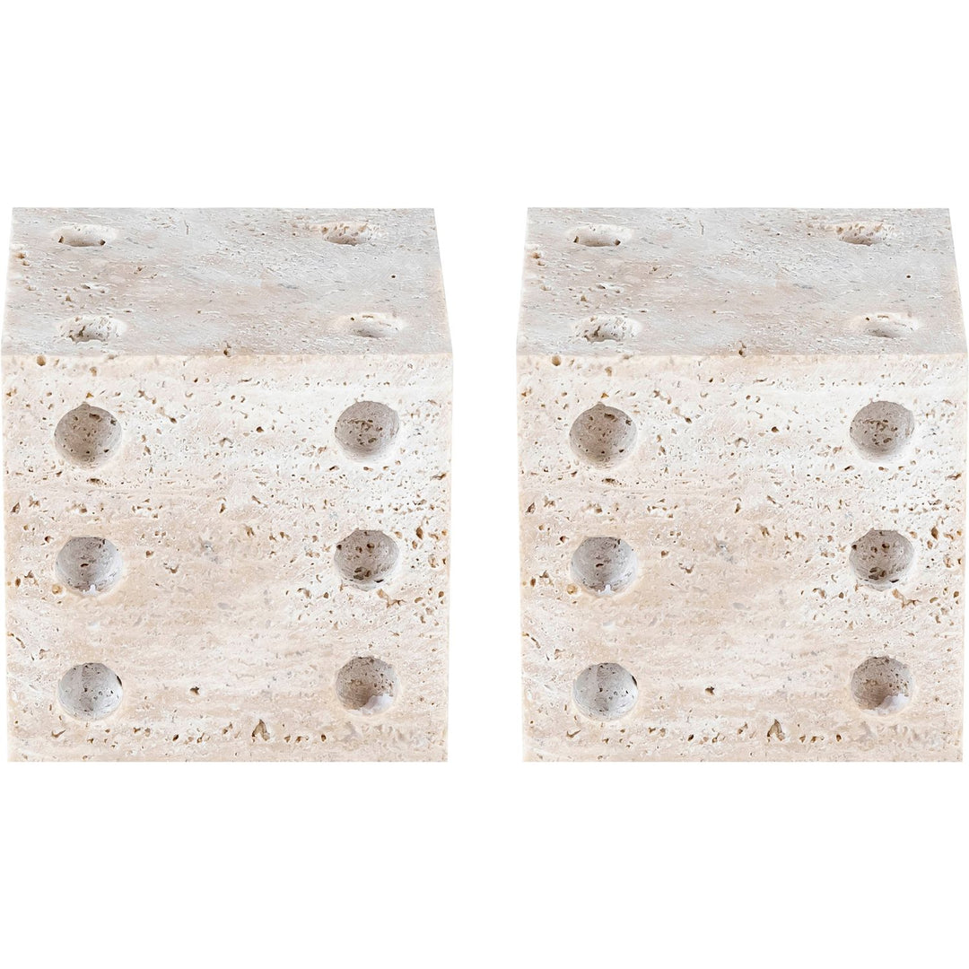 Dice Natural Travertine Decorative Dice