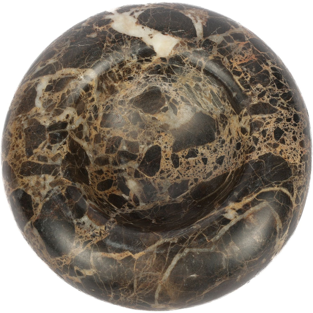 Bellamare Genuine Marble Decorative Bowl — Brown