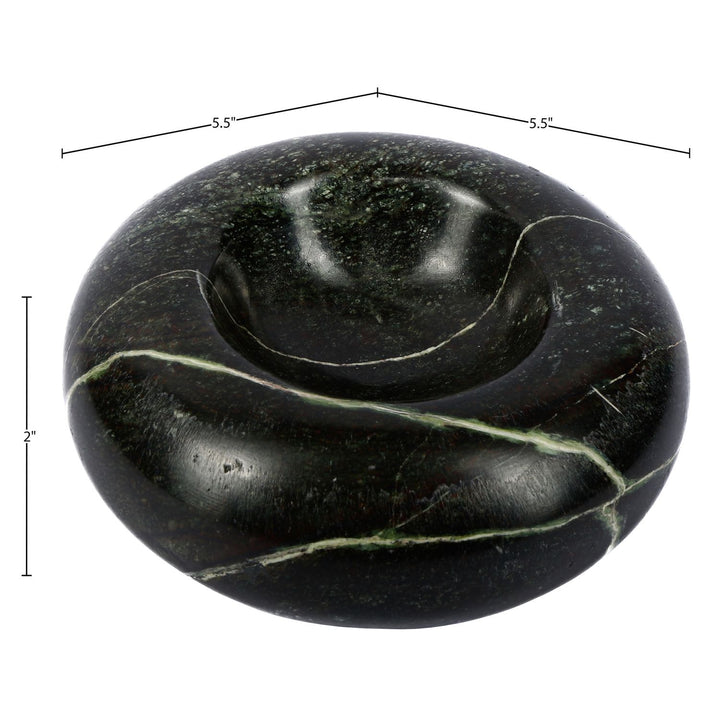 Bellamare Genuine Marble Decorative Bowl — Green