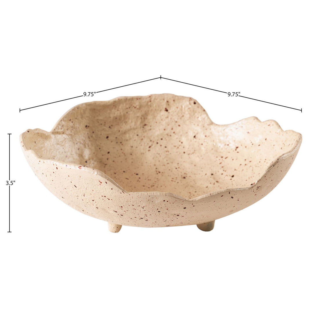 Calyx Aluminum Decorative Bowl — Beige