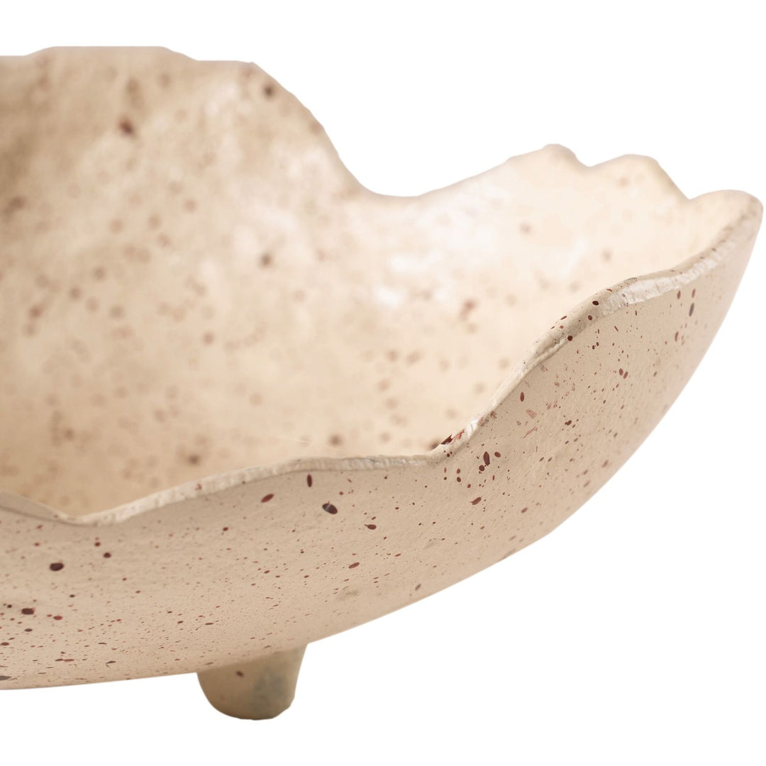Calyx Aluminum Decorative Bowl — Beige