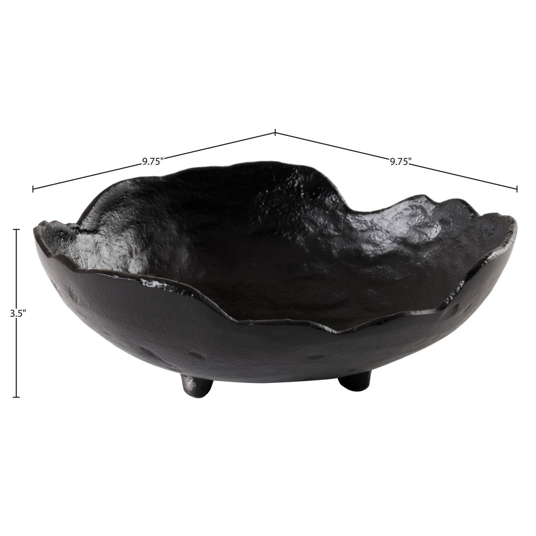 Calyx Aluminum Decorative Bowl — Black