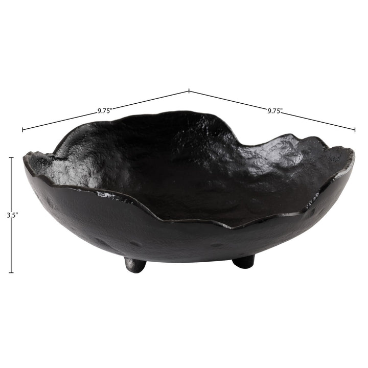 Calyx Aluminum Decorative Bowl — Black