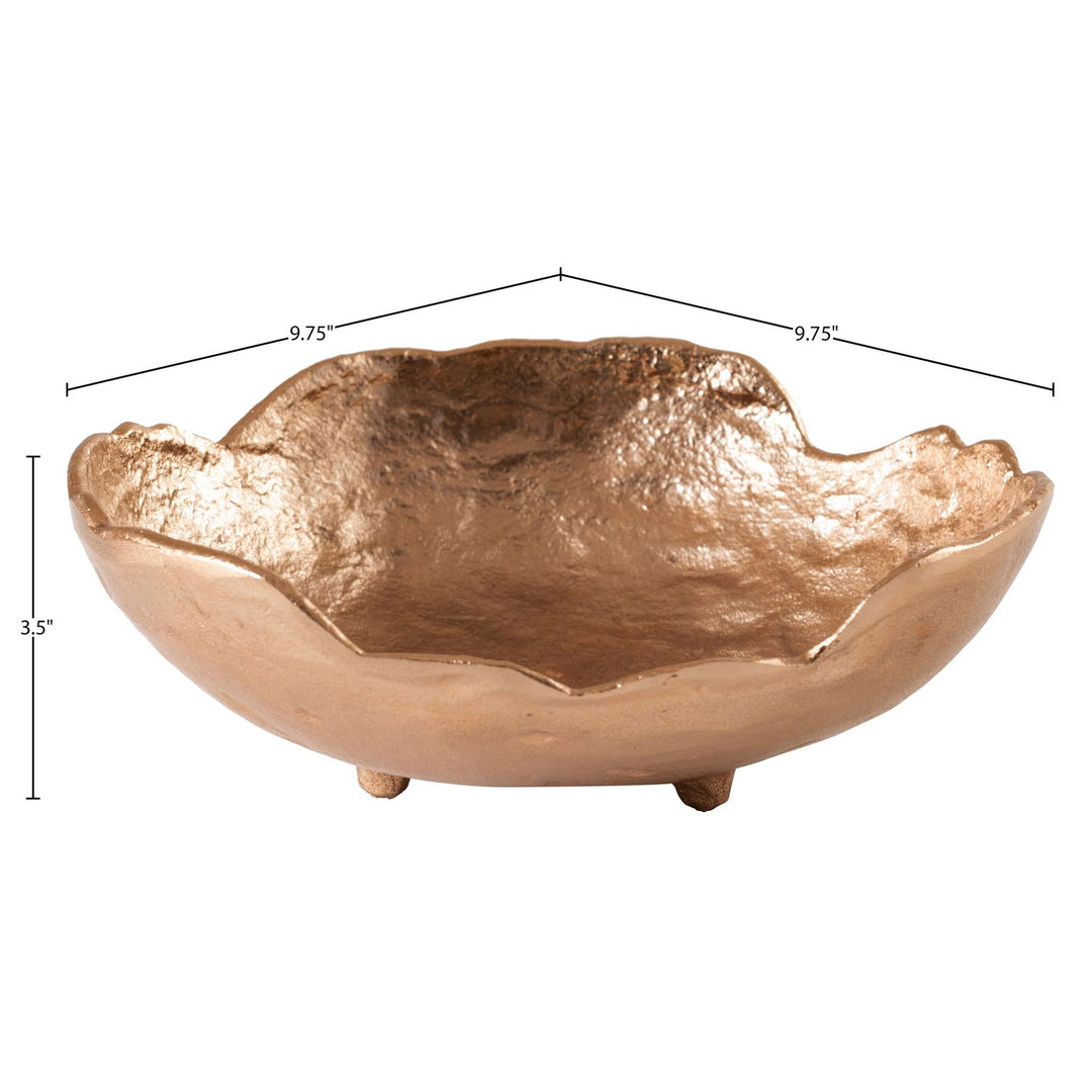 Calyx Aluminum Decorative Bowl — Brass