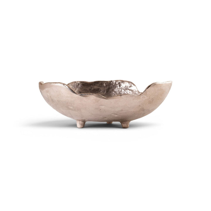 Calyx Aluminum Decorative Bowl — Silver