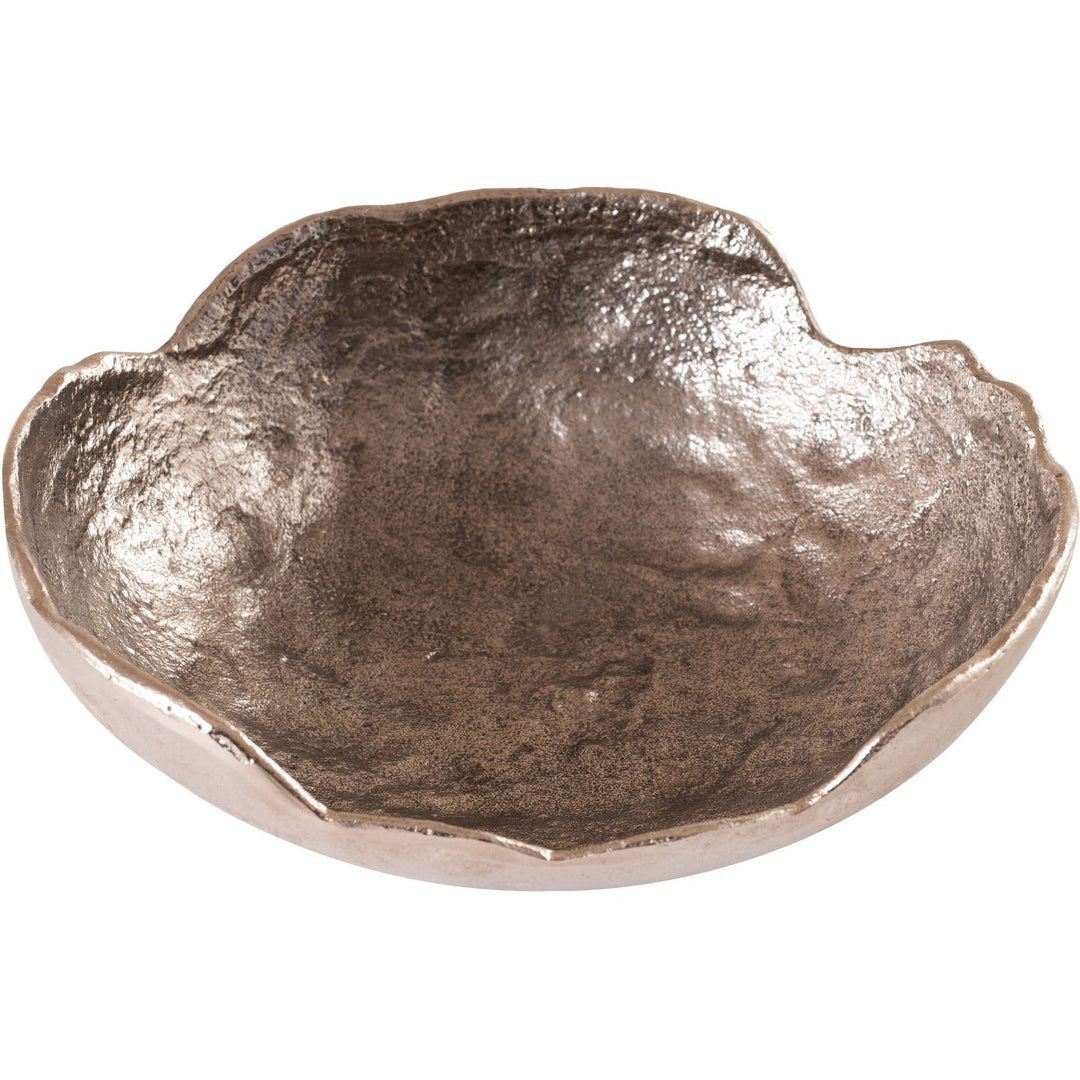 Calyx Aluminum Decorative Bowl — Silver