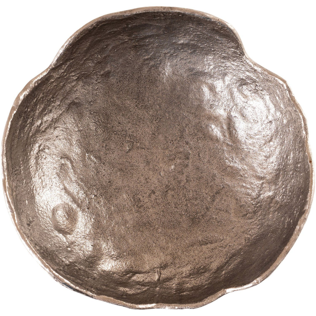 Calyx Aluminum Decorative Bowl — Silver