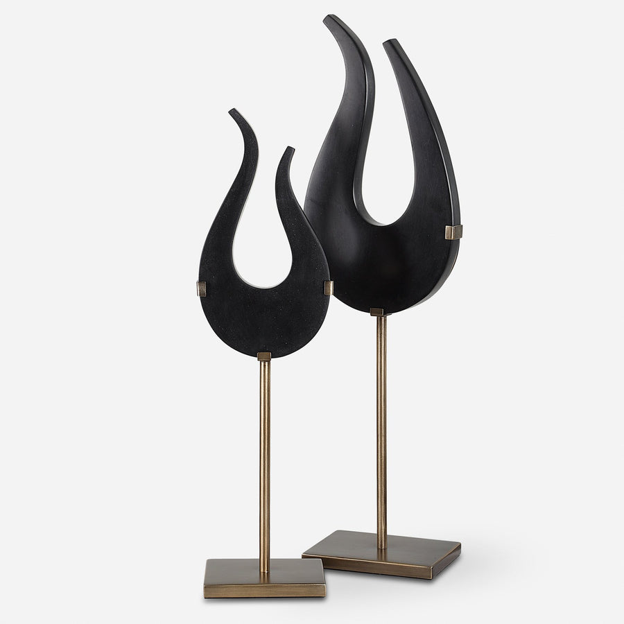 Black Flame Sculptures S/2-Uttermost-UTTM-18136-Decor-1-France and Son