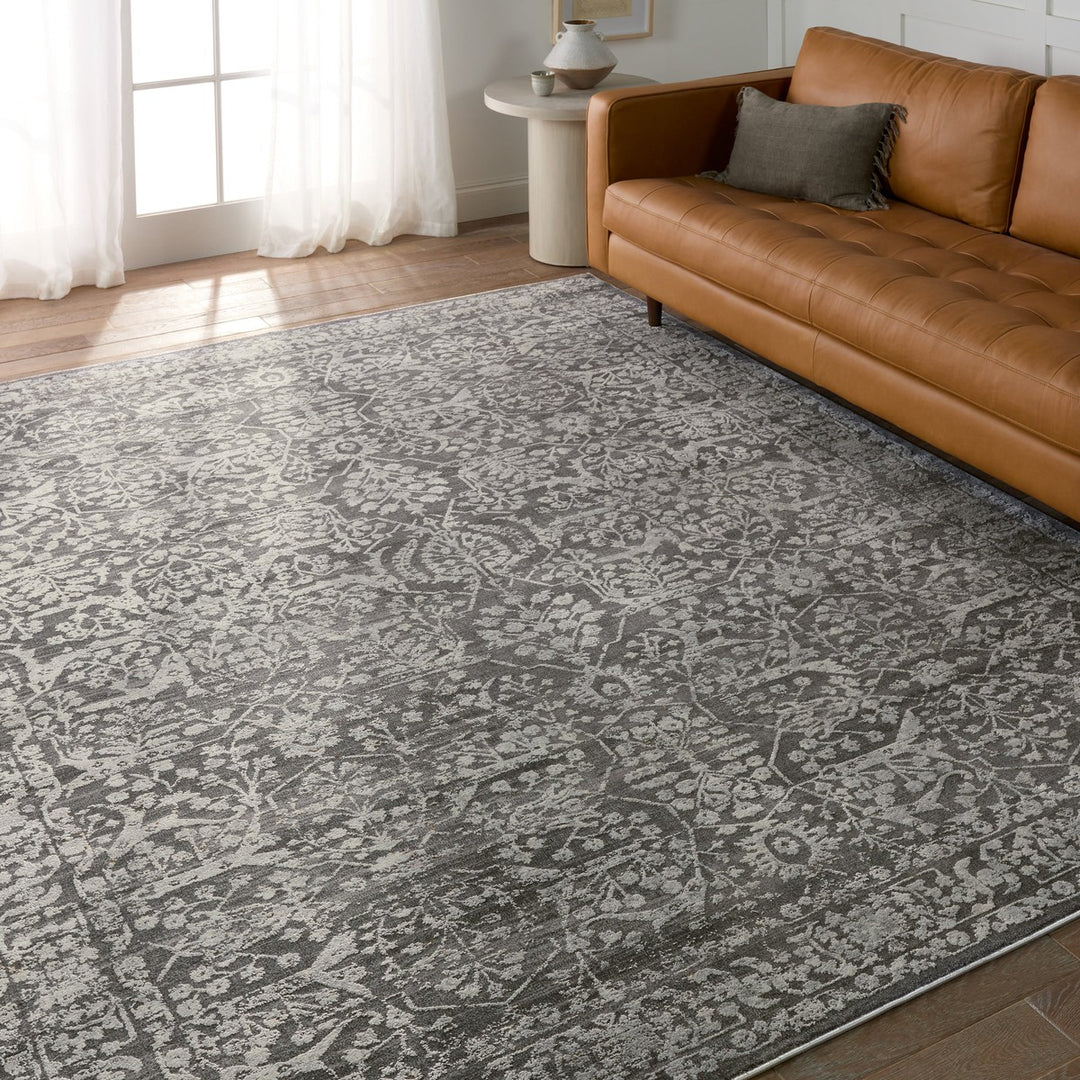 Jaipur Living Elvira Floral Gray/ Cream Area Rug (7'10"X10')