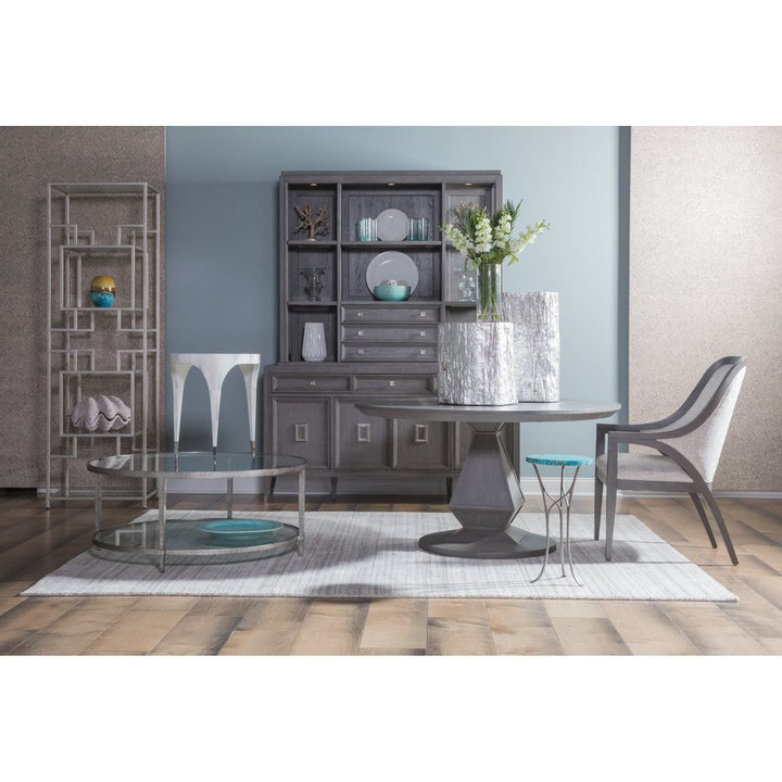 Side Tables Trunk Segment Accent Table - Silver Leaf - Silver Leaf