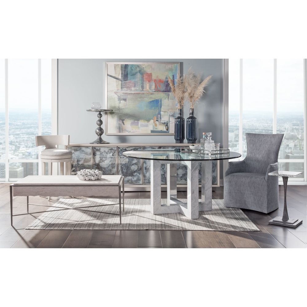 Coffee Tables Everest Rectangular Cocktail Table - Silver Leaf