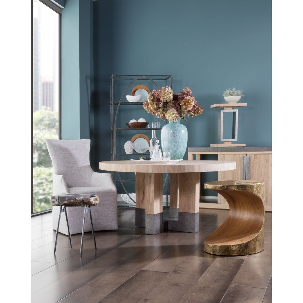 Verite Round Dining Table - Light Oak