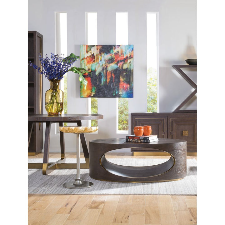 Coffee Tables Verbatim Oval Cocktail Table - Dark Brown