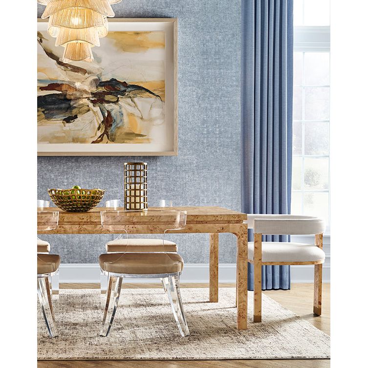 Adams Rectangular Dining Table In Burl Wood – France Son