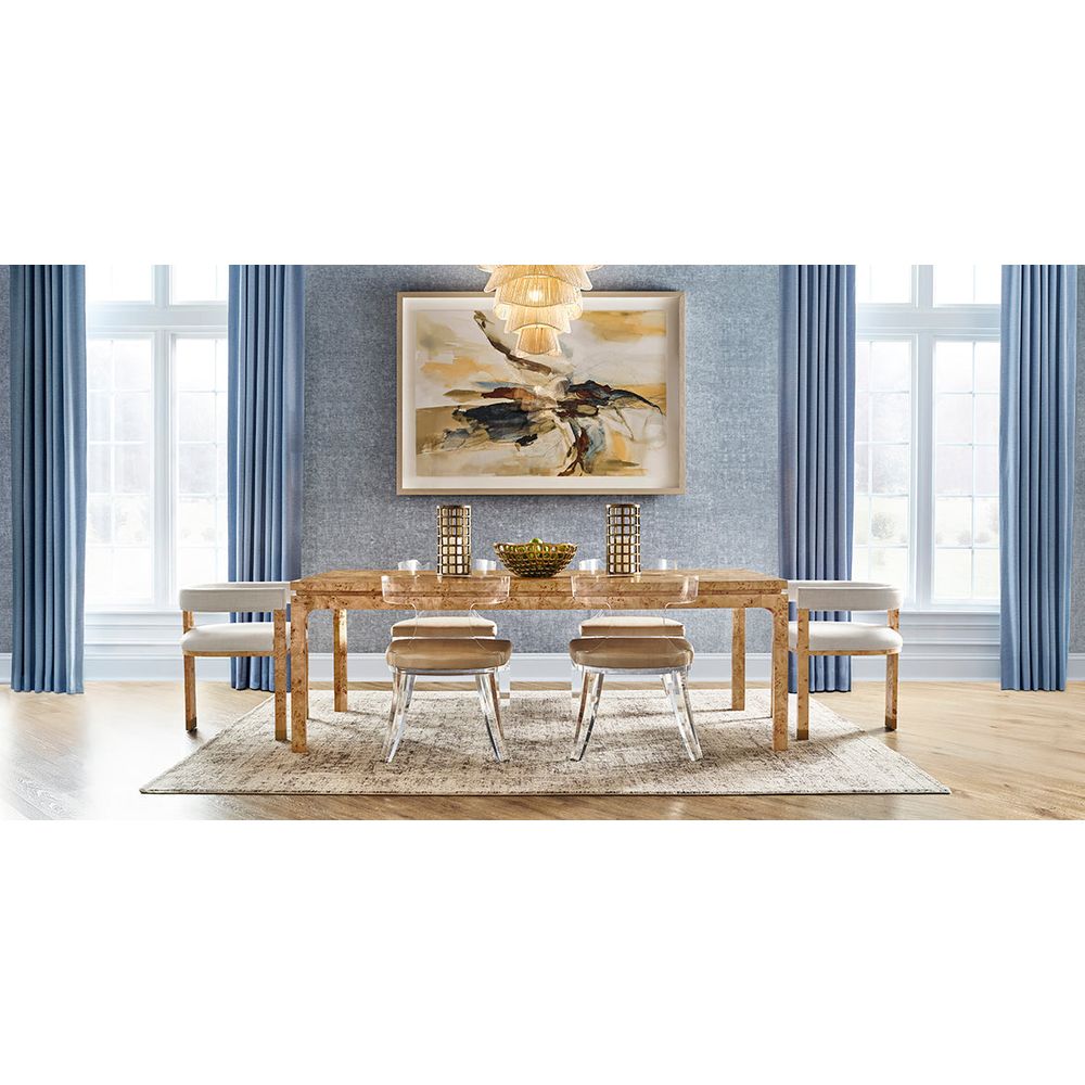 Dining Tables Adams Rectangular Dining Table In Burl Wood