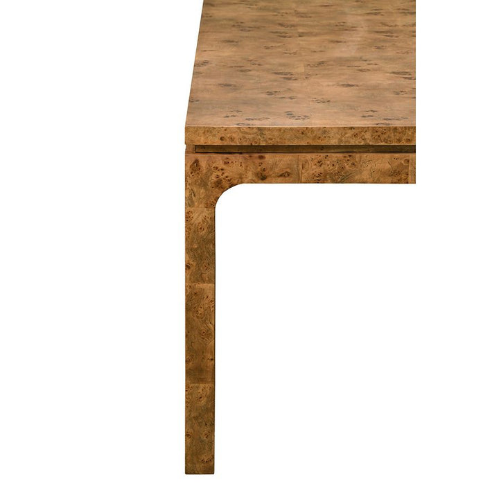 Adams Rectangular Dining Table In Dark Burl Wood