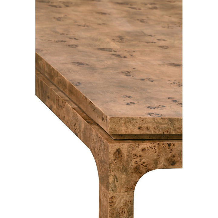 Adams Rectangular Dining Table In Dark Burl Wood
