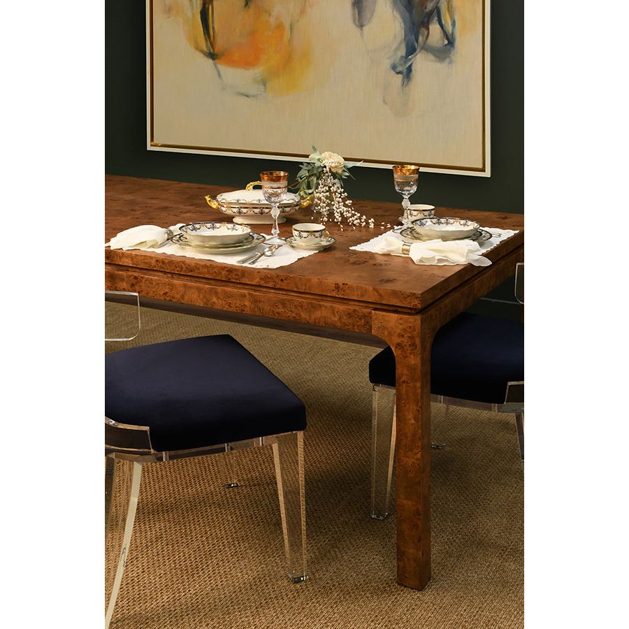 Dining Tables Adams Rectangular Dining Table In Dark Burl Wood