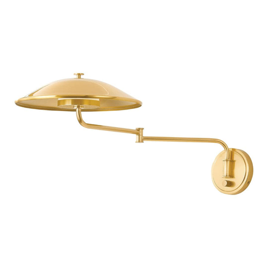 BROCKVILLE Plug-in Sconce-Hudson Valley-HVL-6910-AGB-Wall Lighting-1-France and Son