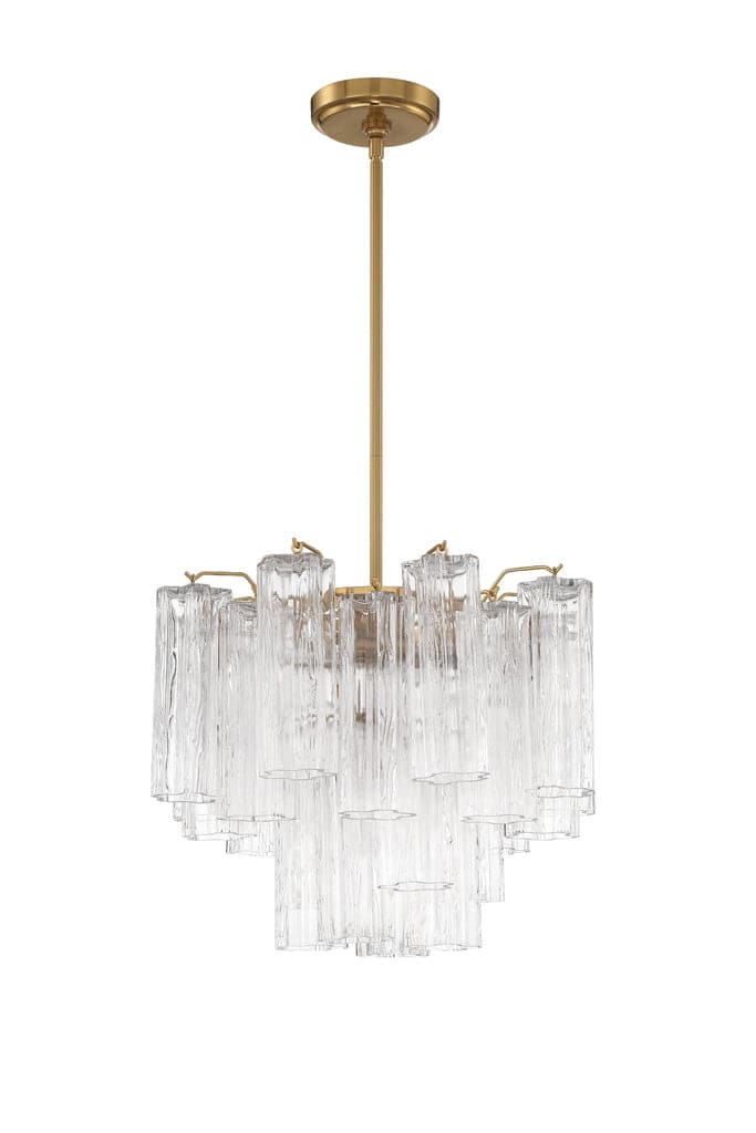 Addis 4 Light Chandelier-Crystorama Lighting Company-CRYSTO-ADD-300-AG-CL-ChandeliersAged Brass-Tronchi Glass Clear-3-France and Son