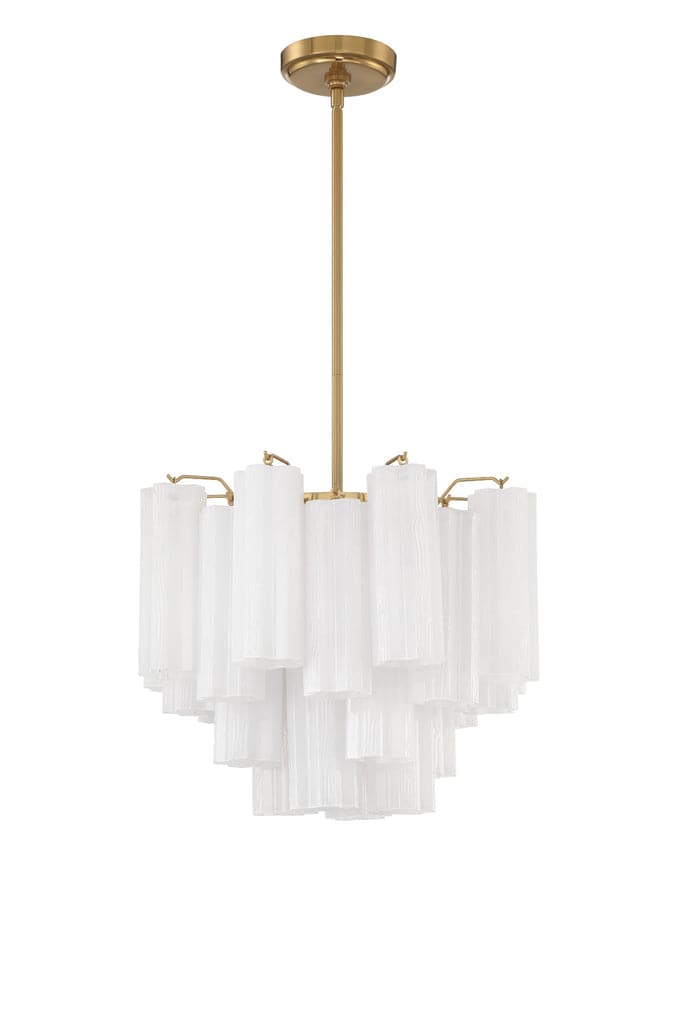 Addis 4 Light Chandelier-Crystorama Lighting Company-CRYSTO-ADD-300-AG-WH-ChandeliersAged Brass-Tronchi Glass White-4-France and Son
