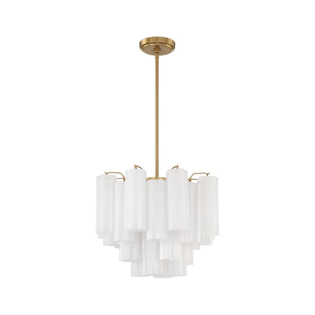 Addis 4 Light Chandelier-Crystorama Lighting Company-CRYSTO-ADD-300-AG-WH-ChandeliersAged Brass-Tronchi Glass White-4-France and Son