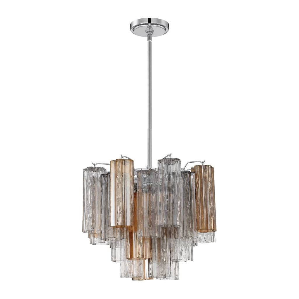 Addis 4 Light Chandelier-Crystorama Lighting Company-CRYSTO-ADD-300-CH-AU-ChandeliersPolished Chrome-Tronchi Glass Autumn-6-France and Son