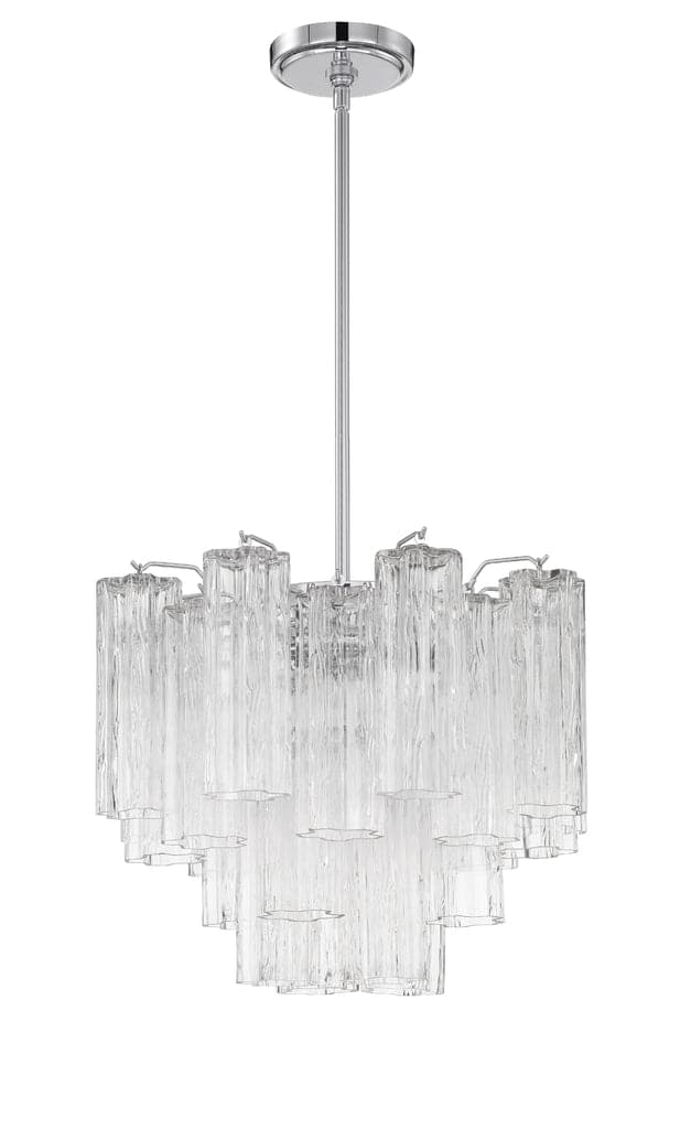 Addis 4 Light Chandelier-Crystorama Lighting Company-CRYSTO-ADD-300-CH-CL-ChandeliersPolished Chrome-Tronchi Glass Clear-7-France and Son