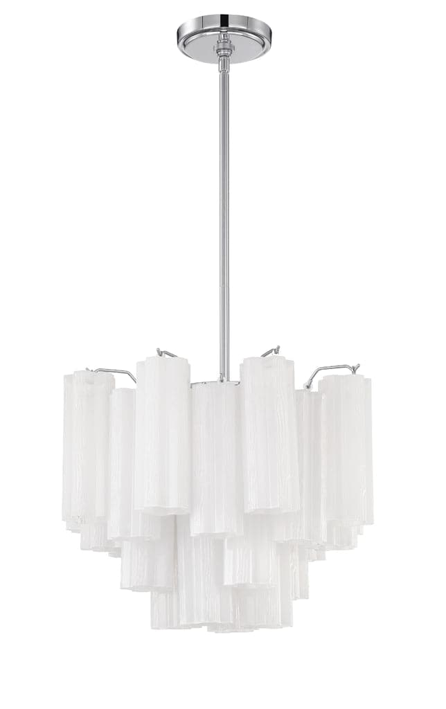 Addis 4 Light Chandelier-Crystorama Lighting Company-CRYSTO-ADD-300-CH-WH-ChandeliersPolished Chrome-Tronchi Glass White-8-France and Son