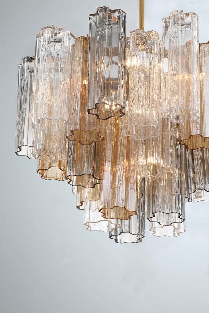 Addis 6 Light Chandelier-Crystorama Lighting Company-CRYSTO-ADD-306-AG-CL-ChandeliersAged Brass metal finish - Tronchi Glass Clear-16-France and Son
