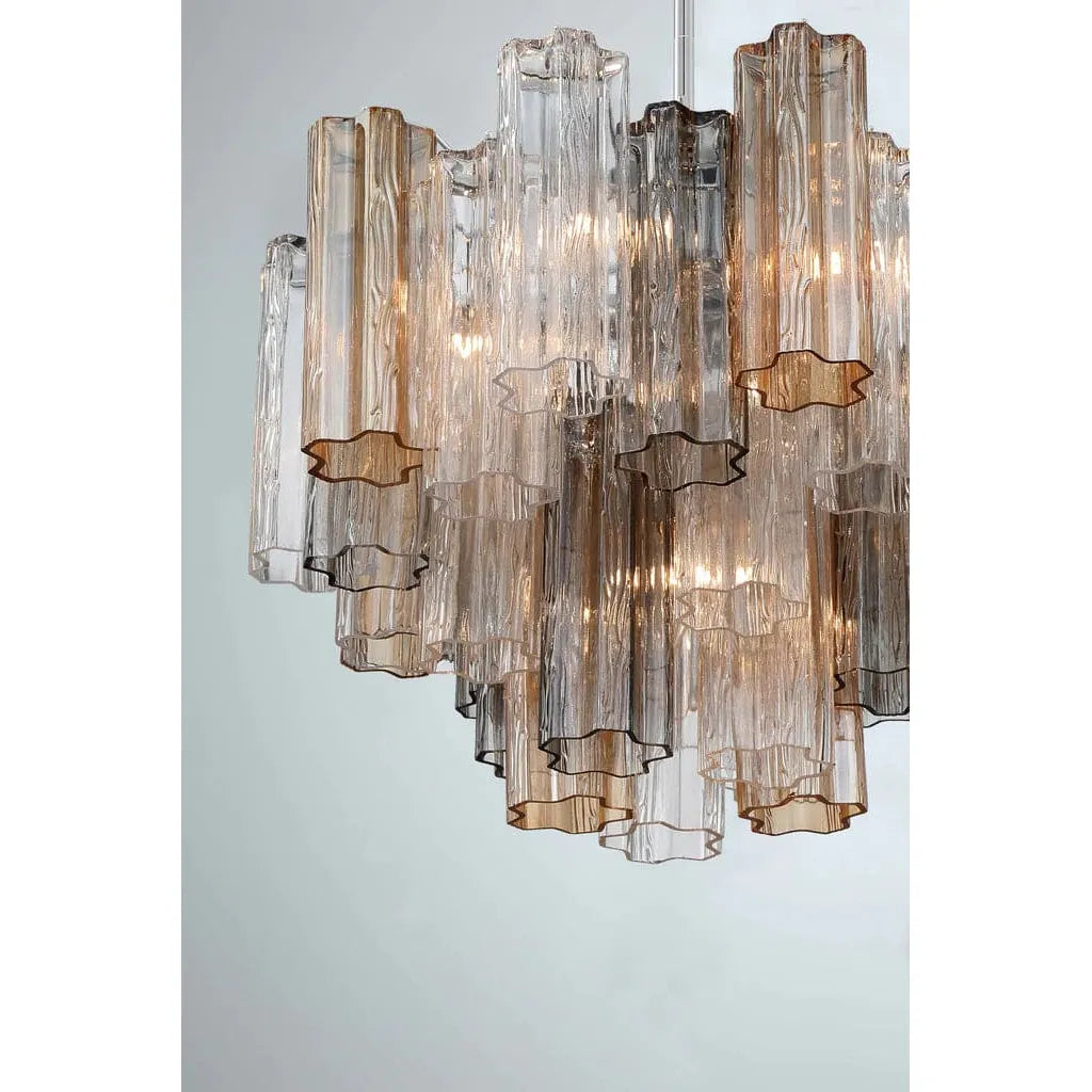 Addis 6 Light Chandelier-Crystorama Lighting Company-CRYSTO-ADD-306-AG-CL-ChandeliersAged Brass metal finish - Tronchi Glass Clear-11-France and Son