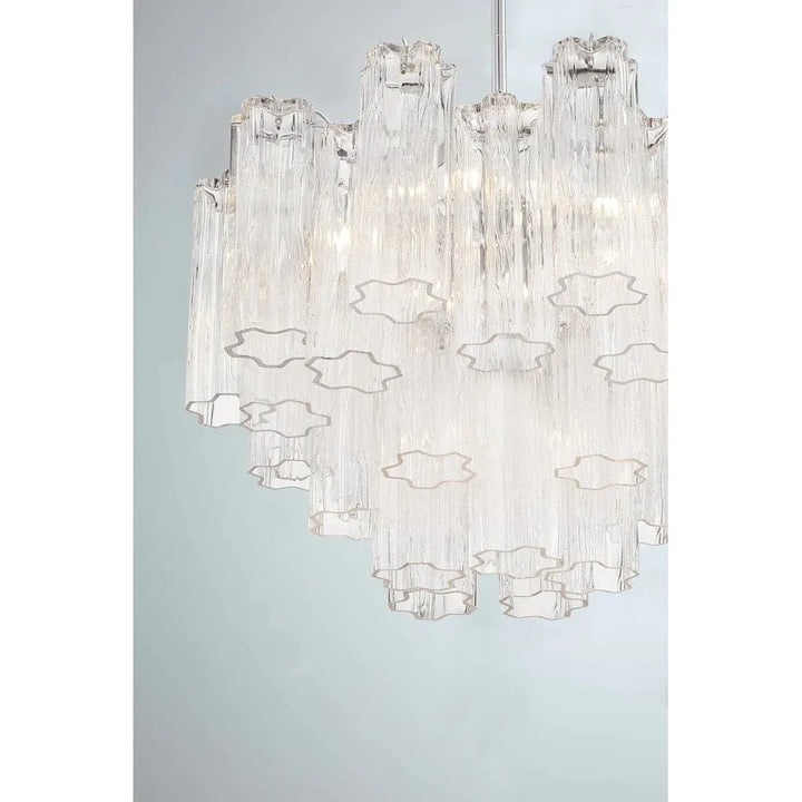 Addis 6 Light Chandelier-Crystorama Lighting Company-CRYSTO-ADD-306-AG-CL-ChandeliersAged Brass metal finish - Tronchi Glass Clear-12-France and Son