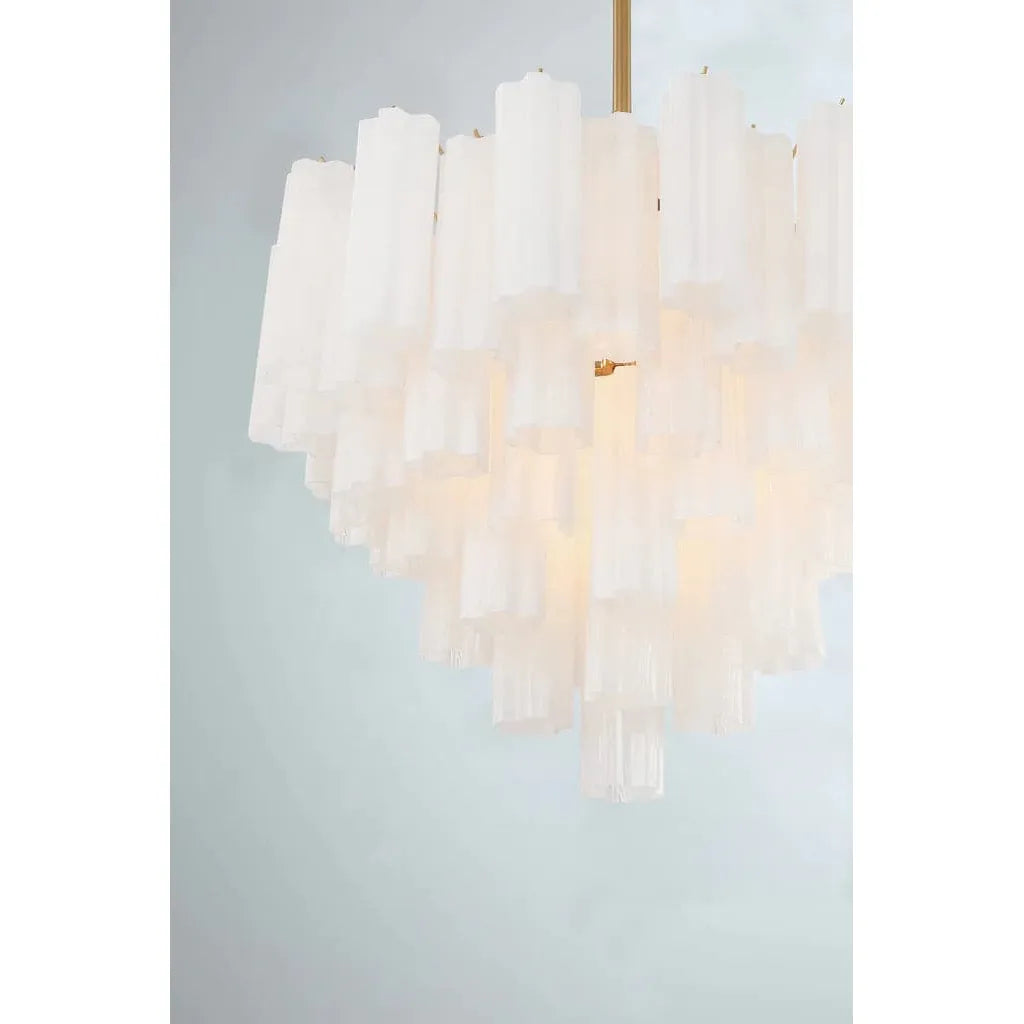 Addis 12 Light Chandelier-Crystorama Lighting Company-CRYSTO-ADD-312-AG-AM-ChandeliersAged Brass - Tronchi Glass Amber-8-France and Son