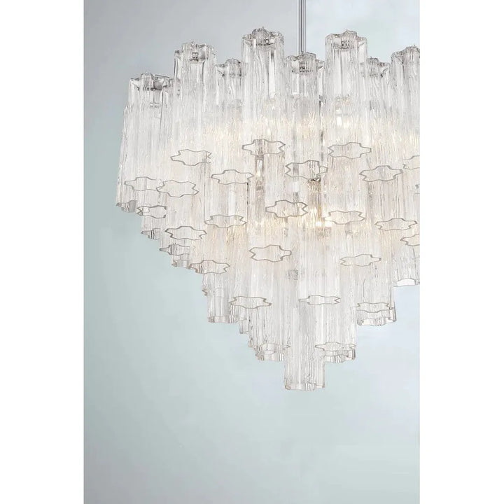 Addis 12 Light Chandelier-Crystorama Lighting Company-CRYSTO-ADD-312-AG-AM-ChandeliersAged Brass - Tronchi Glass Amber-12-France and Son